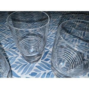 4 Crystal ROGASKA Highball Glasses Rogaska Vortex Drinking Glasses Clear Spiral